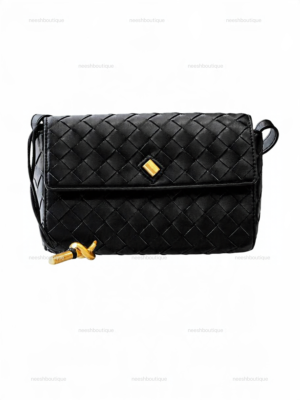 Bottega Veneta Andiamo Pouch on Chain Black