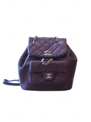 Chanel Duma Drawstring Flap Backpack in Maroon